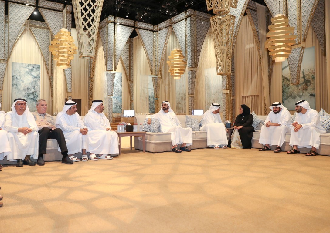 حاكم دبي خلال اللقاء الإعلامي الذي نظمه المكتب الإعلامي لحكومة دبي
