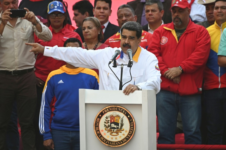 مسيرة في كراكاس لاحياء الذكرى إعادة انتخاب مادورو رئيسًا