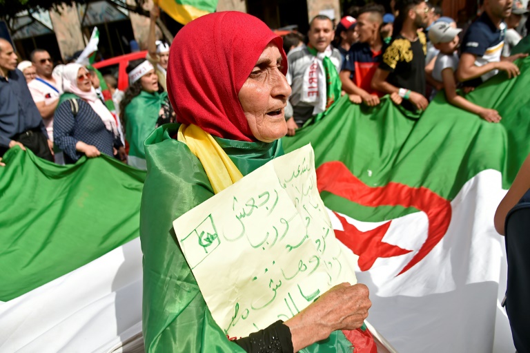 محتجون في العاصمة الجزائرية في 07 حزيران/يونيو 2019