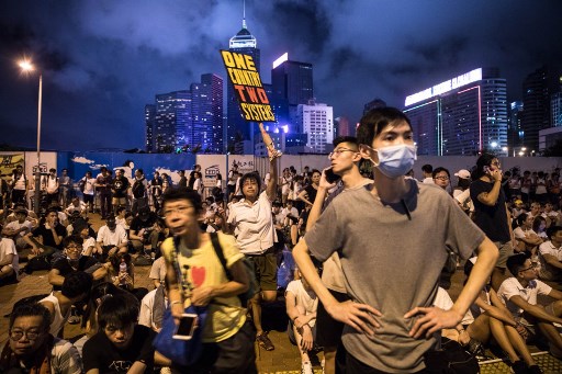 اشتباكات خلال تظاهرة في هونغ كونغ ضد قانون يسمح بتسليم المطلوبين للصين