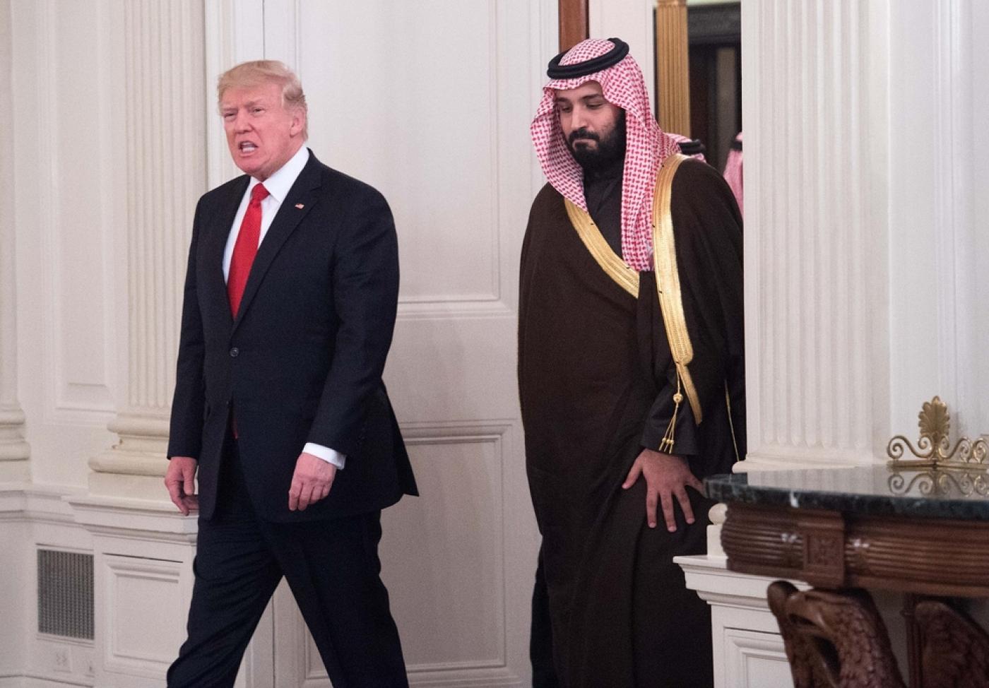 الأمير محمد بن سلمان وترمب خلال لقاء سابق في البيت الأبيض