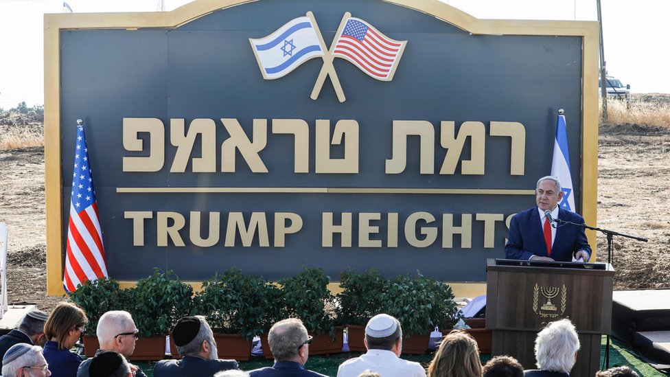 رئيس وزراء إسرائيل بنيامين نتنياهو يعلن عن مستوطنة تحمل اسم 