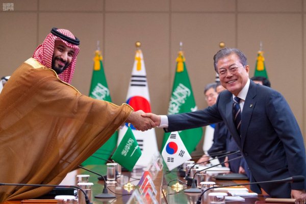 ولي العهد السعودي ورئيس كوريا الشمالية