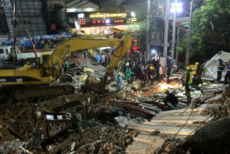 ارتفاع حصيلة المبنى المنهار في كمبوديا إلى 17 قتيلاً