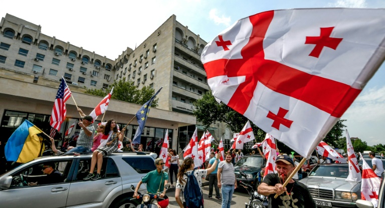 تظاهرة للمعارضة في تبيليسي في 24 يونيو 2019