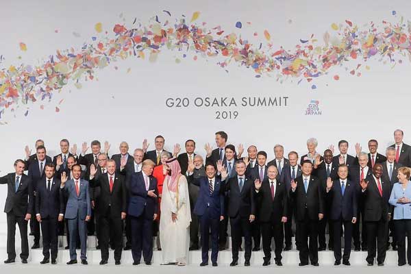 قادة G20 في صورة تذكارية جماعية لدى اختتام قمتهم