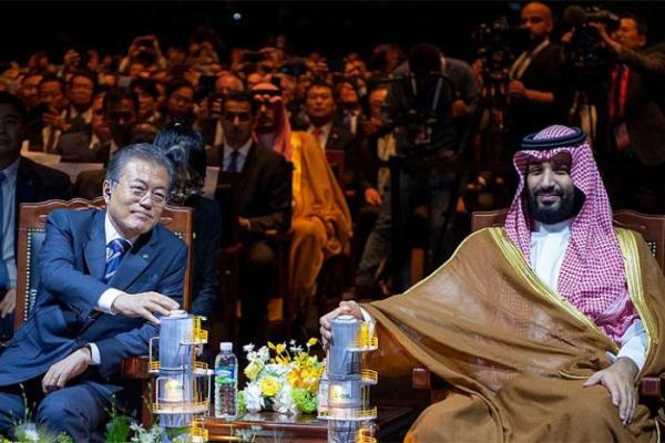 ولي العهد السعودي والرئيس الكوري الجنوبي