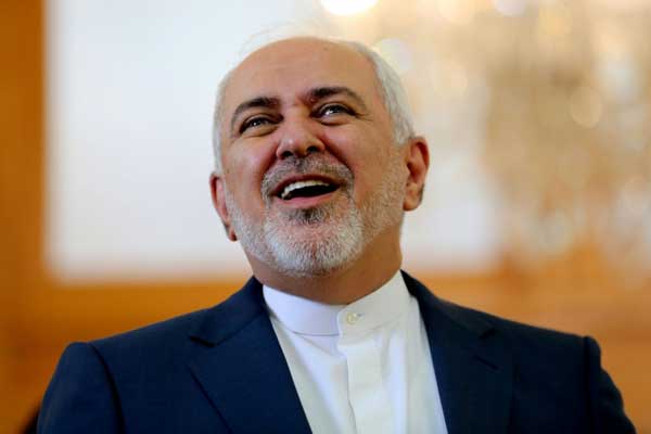 وزير الخارجية الإيراني محمد جواد ظريف في طهران في 10 يونيو 2019