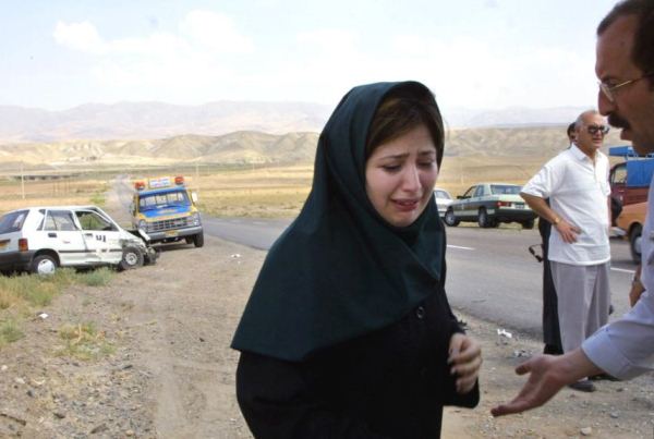 حادث اصطدام على الطريق في مدينة تبريز شمال غربي إيران-أرشيف