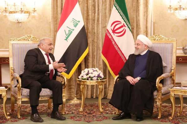 عبد المهدي ملتقيًا روحاني في طهران