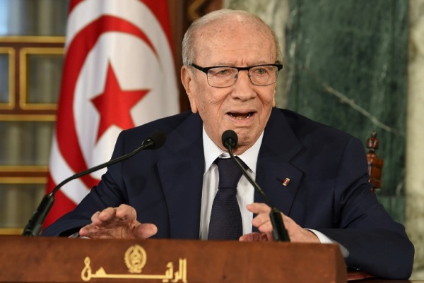 الرئيس التونسي الراحل الباجي قائد السبسي في العاصمة تونس