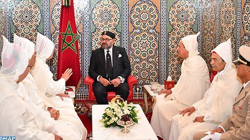 الملك يستقبل الوفد الرسمي للحج صورة لـ MAP