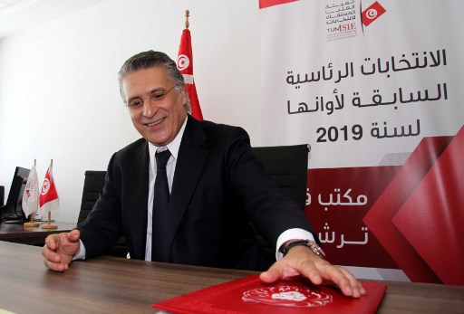 المرشح للرئاسة التونسية رجل الاعمال نبيل القروي صاحب قناة 