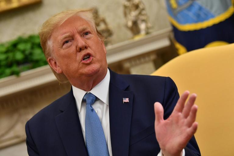 الرئيس الأميركي دونالد ترمب في المكتب البيضاوي بالبيت الأبيض في 22 تموز/يوليو 2019.