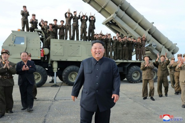 الزعيم الكوري الشمالية كيم جونغ أون في بيونغ يانغ في 25 أغسطس 2019