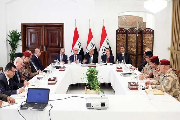 مجلس الأمن الوطني العراقي مجتمعًا برئاسة عبد المهدي