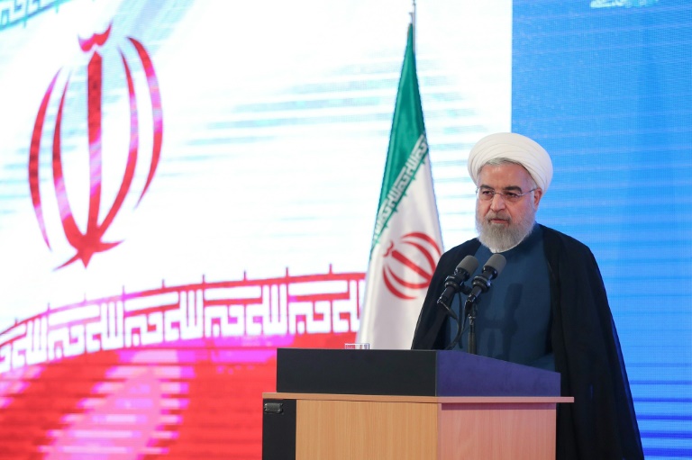 روحاني يتحدث خلال مناسبة في طهران 27 أغسطس 2019