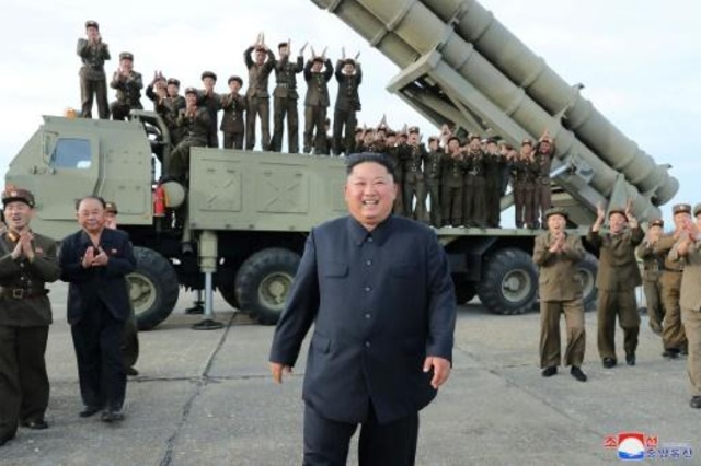 صورة وزعتها وكالة الأنباء الكورية الشمالية للزعيم كيم جونغ أون