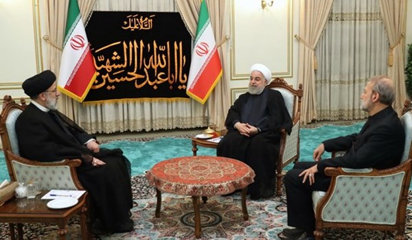 جانب من اجتماع رؤساء السلطات الإيرانية