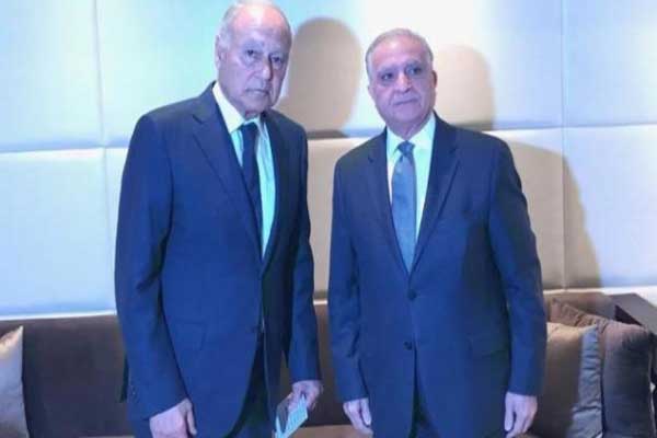 وزير الخارجية العراقي مع أبو الغيط