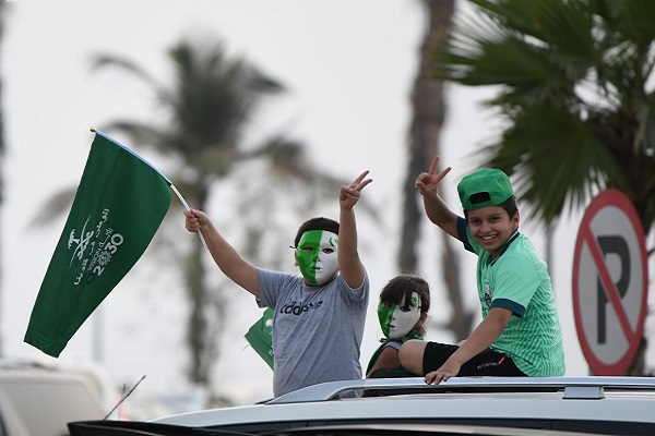 جانب من احتفال أهالي محافظة جدة باليوم الوطني 89 (واس)