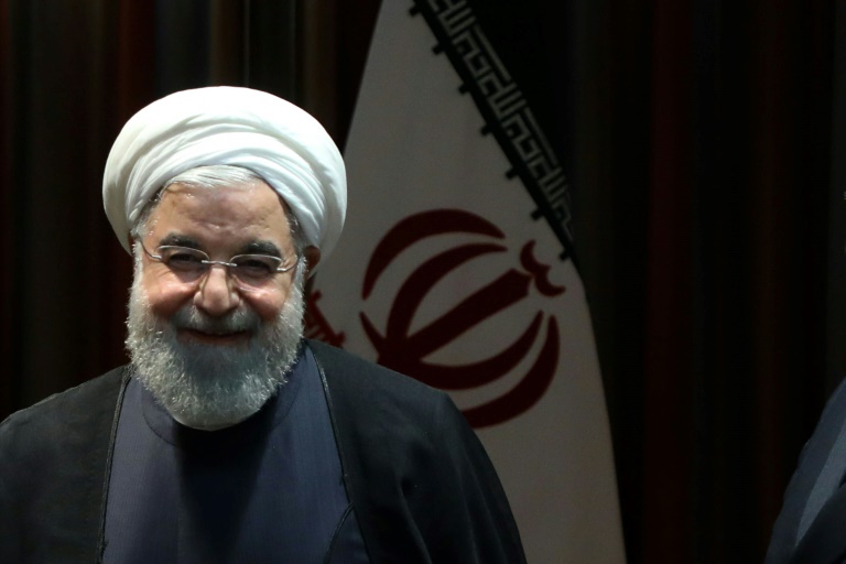 الرئيس الإيراني حسن روحاني في مقر الأم المتحدة في نيويورك في 24 سبتمبر 2019.