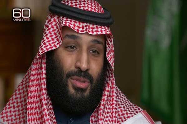 الأمير محمد بن سلمان كما ظهر في المقابلة التلفزيونية