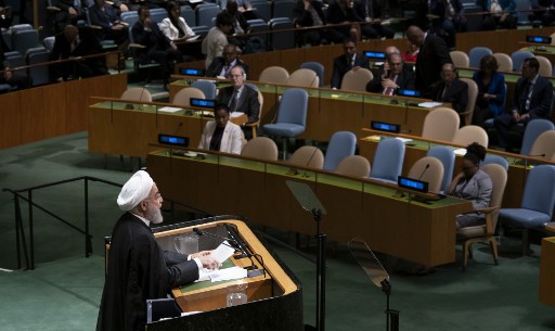 روحاني يخطب في الجمعية العامة للأمم المتحدة