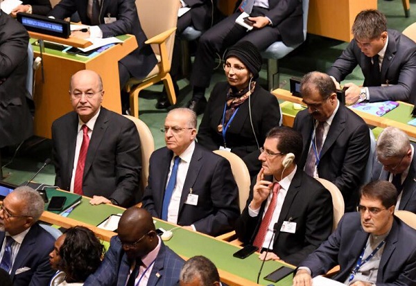الرئيس صالح مترئسا الوفد العراقي لاجتماعات الجمعية العمومية للامم المتحدة في نيويورك اليوم