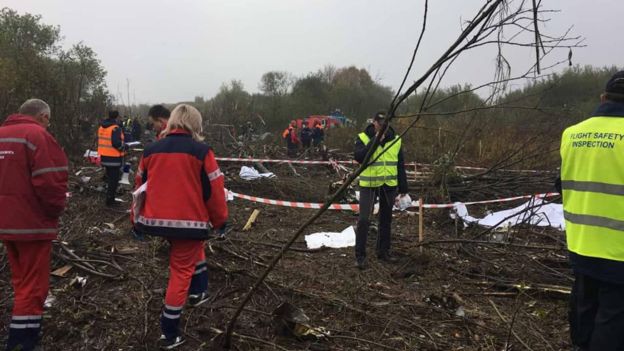 مقتل خمسة اشخاص في تحطم طائرة في أوكرانيا