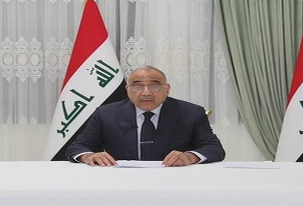 عبد المهدي متحدثا إلى العراقيين عن تصاعد الاحتجاجات الشعبية ومخاطرها