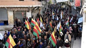 تظاهرة كردية ضد التهديد التركي بشن هجوم في سوريا