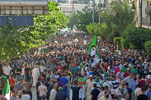 متظاهرون جزائريون في العاصمة 