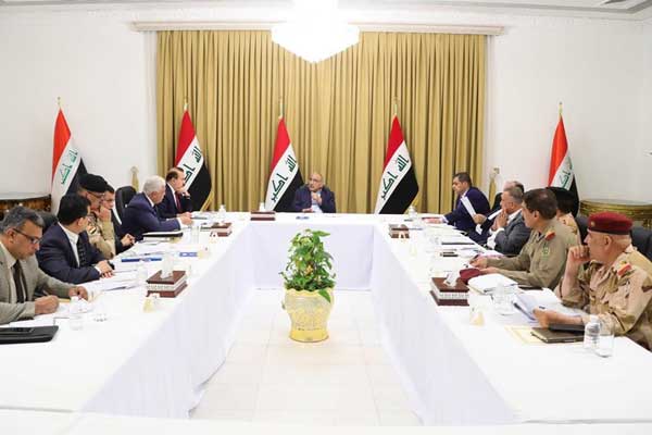 مجلس الأمن الوطني العراقي منعقدًا برئاسة عبد المهدي