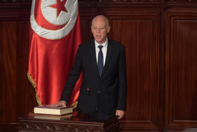 الرئيس التونسي المنتخب قيس سعيد يؤدي اليمين الدستورية في تونس