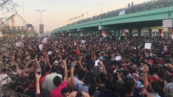 احتجاجات حاشدة في الناصرية جنوب العراق
