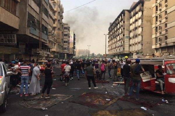 ساحة الخلاني بوسط بغداد تحت سيطرة المحتجين