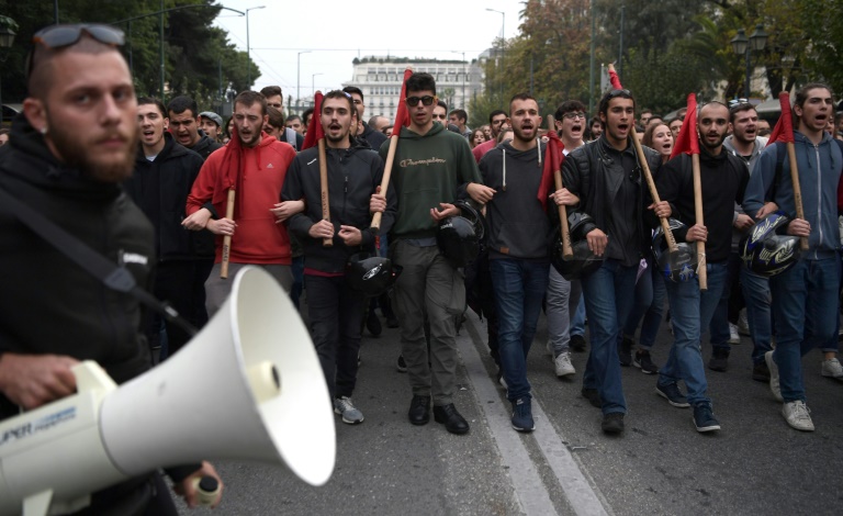 تظاهرة في اثينا في ذكرى انتفاضة الطلاب على الحكم العسكري
