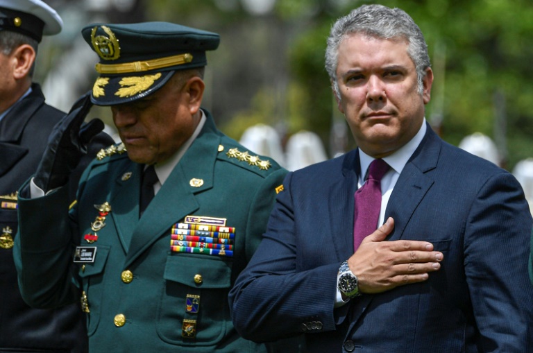 الرئيس الكولومبي ايفان دوكي في بوغوتا في 07 تشرين الثاني/نوفمبر 2019