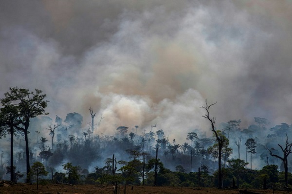 من حرائق غابات الأمازون في البرازيل في 27 أغسطس 2019