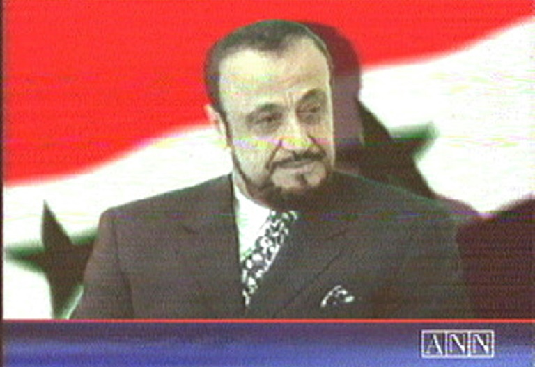 صورة من تلفزيون شبكة الأخبار العربية ومقرها لندن لرفعت الأسد في 12 حزيران/يونيو 2000