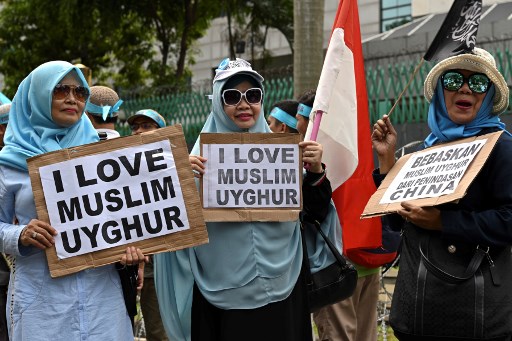 مئات المتظاهرين في اندونيسيا دعما للأويغور