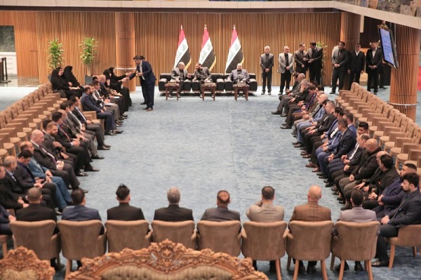 الصورة مأتم البرلمان العراقي اليوم لتأبين سليماني والمهندس