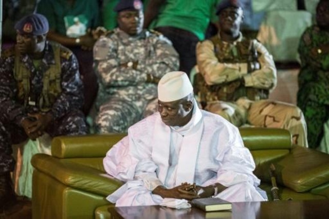 رئيس غامبيا السابق يحيى جامع في بانجول في 29 تشرين الثاني/نوفمبر 2016