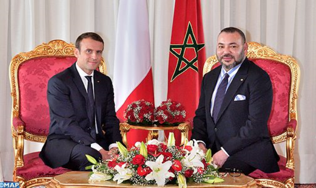 لقاء سابق بين ماكرون وعاهل المغرب