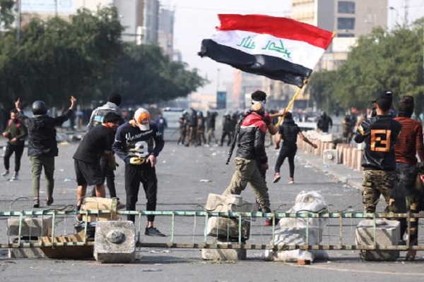 الاحتجاجات في العراق متواصلة منذ مطلع أكتوبر الأول الماضي