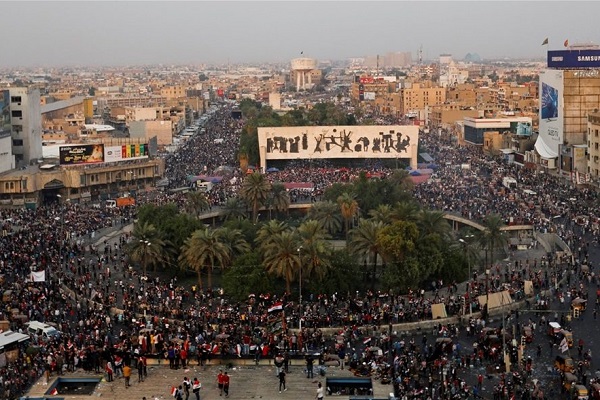 ساحة التحرير وسط بغداد صباح اليوم الخميس - الصورة من السومرية نيوز