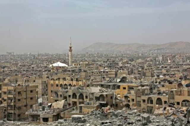 مشهد عام لدوما بريف دمشق