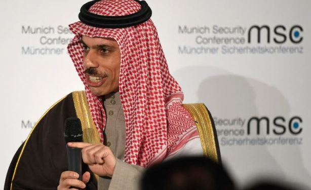 وزير الخارجية السعودية متحدثا في مؤتمر الامن في ميونيخ