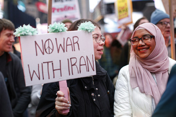 تظاهرة في نيويورك ضد شن حرب على ايران